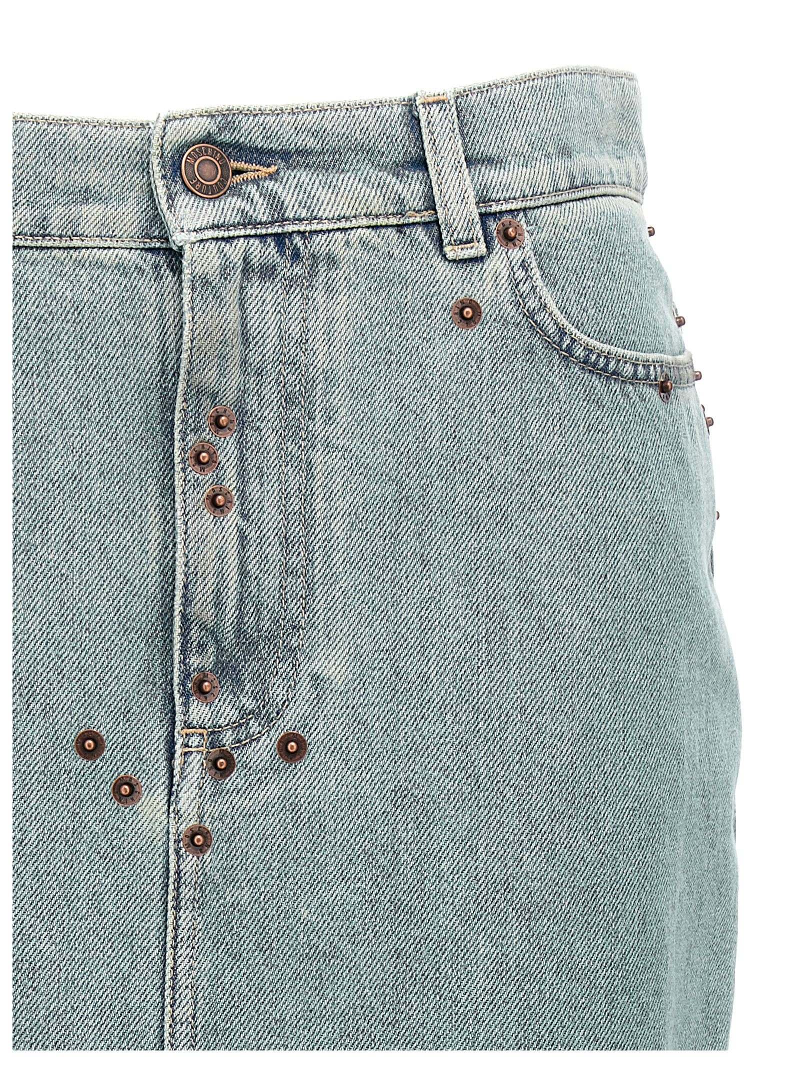 Rivets denim skirt - immagine 3