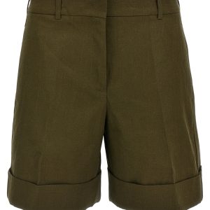 Linen bermuda shorts