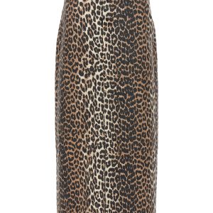 Animal print long skirt