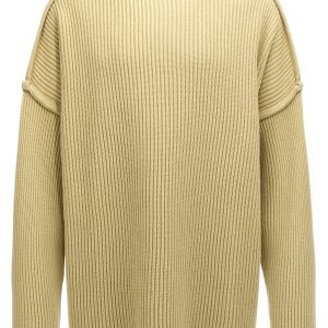 Geometric neckline sweater