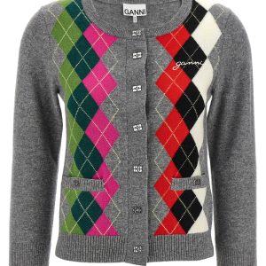 'Grey Check' cardigan