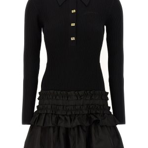 'Melange Rib Knit Mini' dress