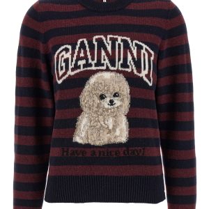 'Graphic Wool Mix Poodle Stripe' sweater