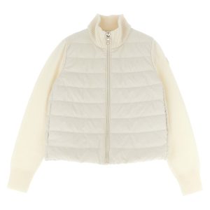 Two-material cardigan