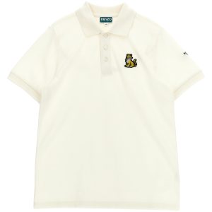 Patch polo shirt