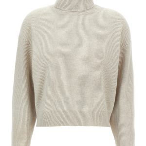 Ribbed turtleneck sweater