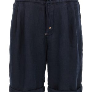 Linen bermuda shorts
