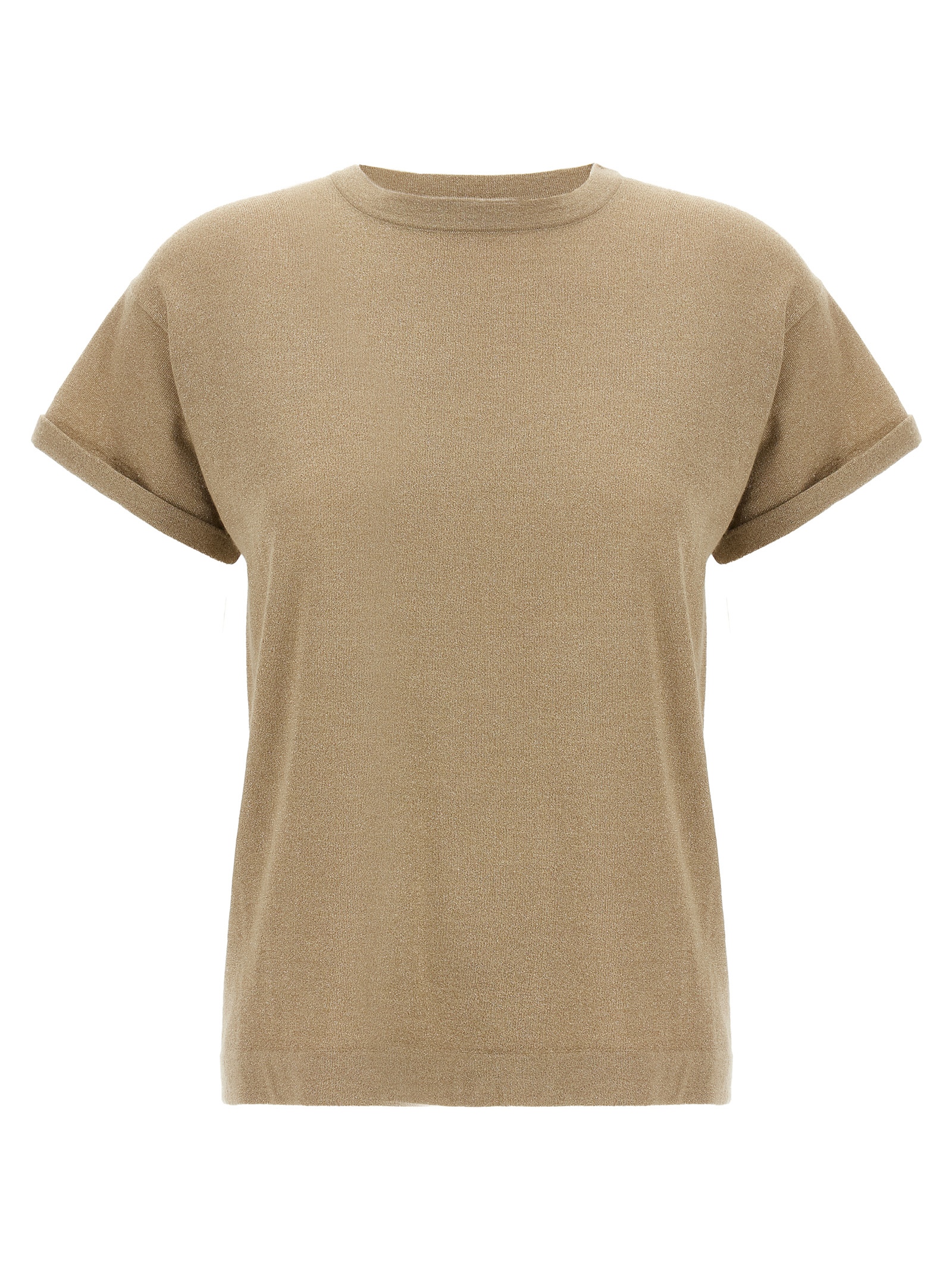 Lamé cashmere t-shirt
