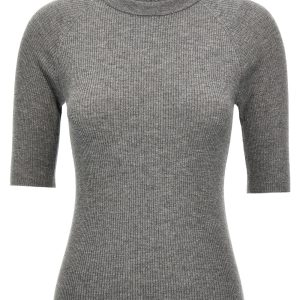 Lurex ribbed sweater