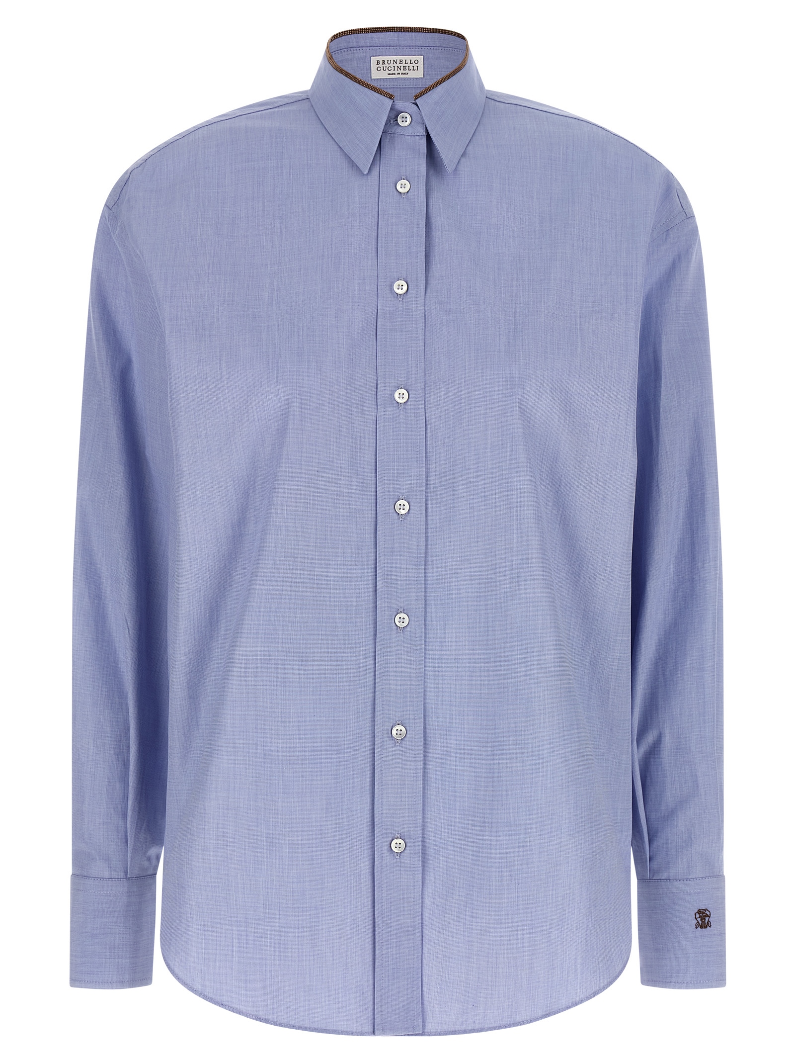 'Shiny Collar Detail' shirt