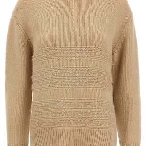 Bouclé insert sweater