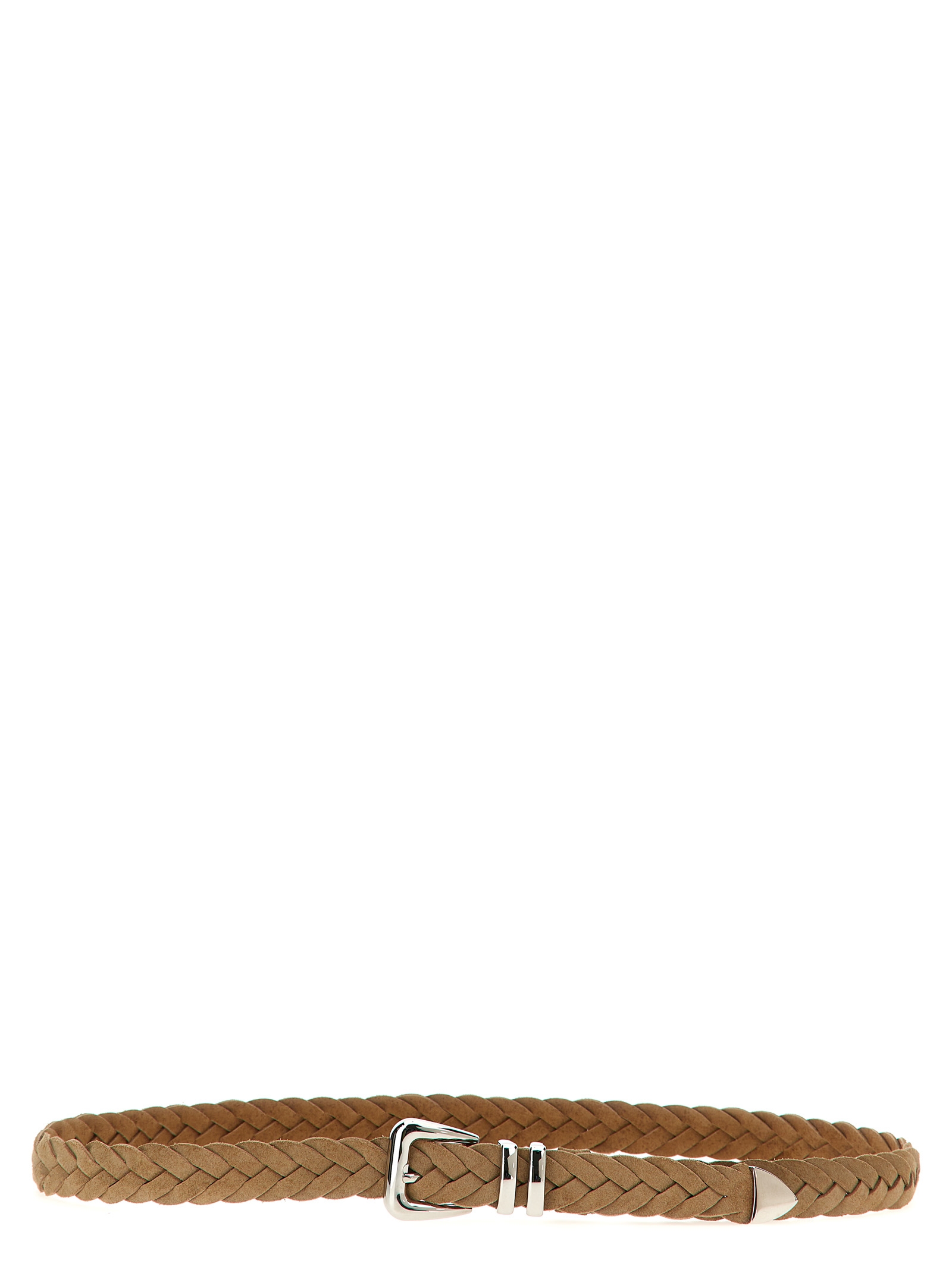 Braided calfskin belt