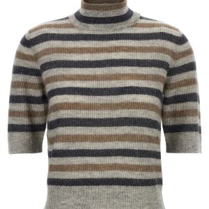 Lurex wool cropped sweater