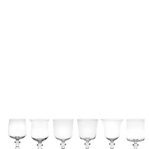Set of 6 Goblets Assorted Shapes