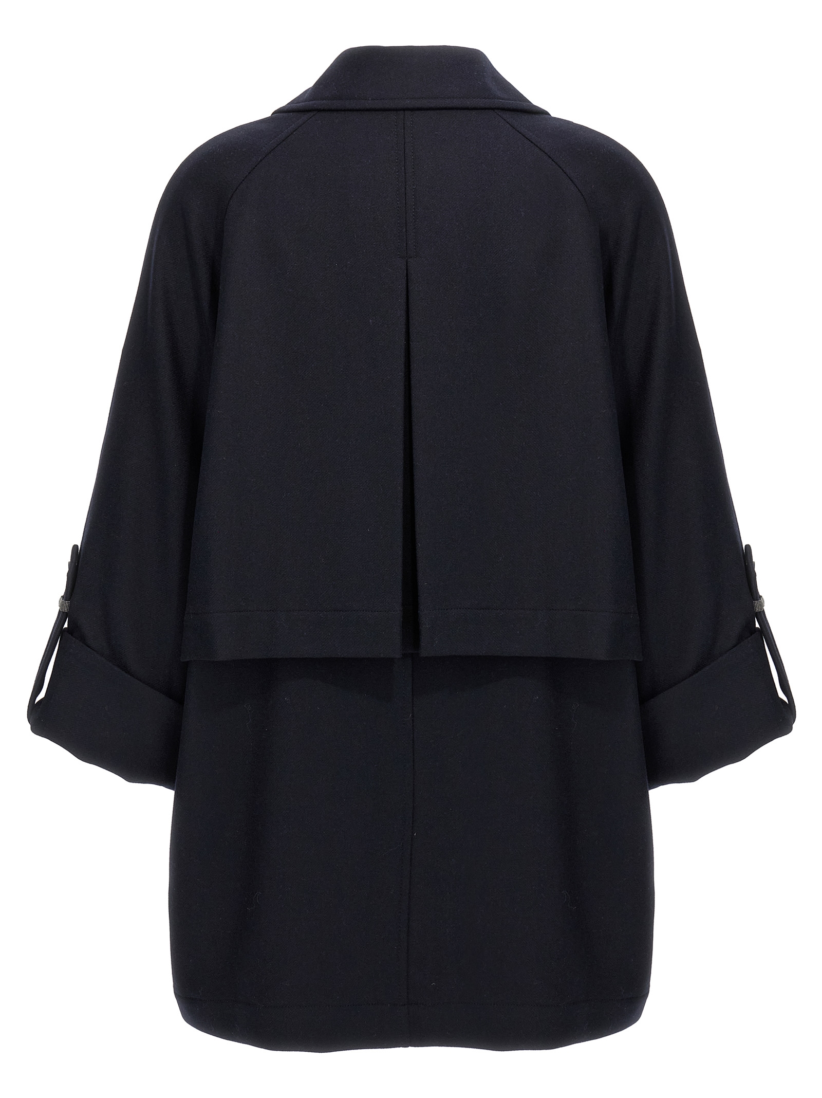 'Shiny Cuff Details' caban coat - immagine 2