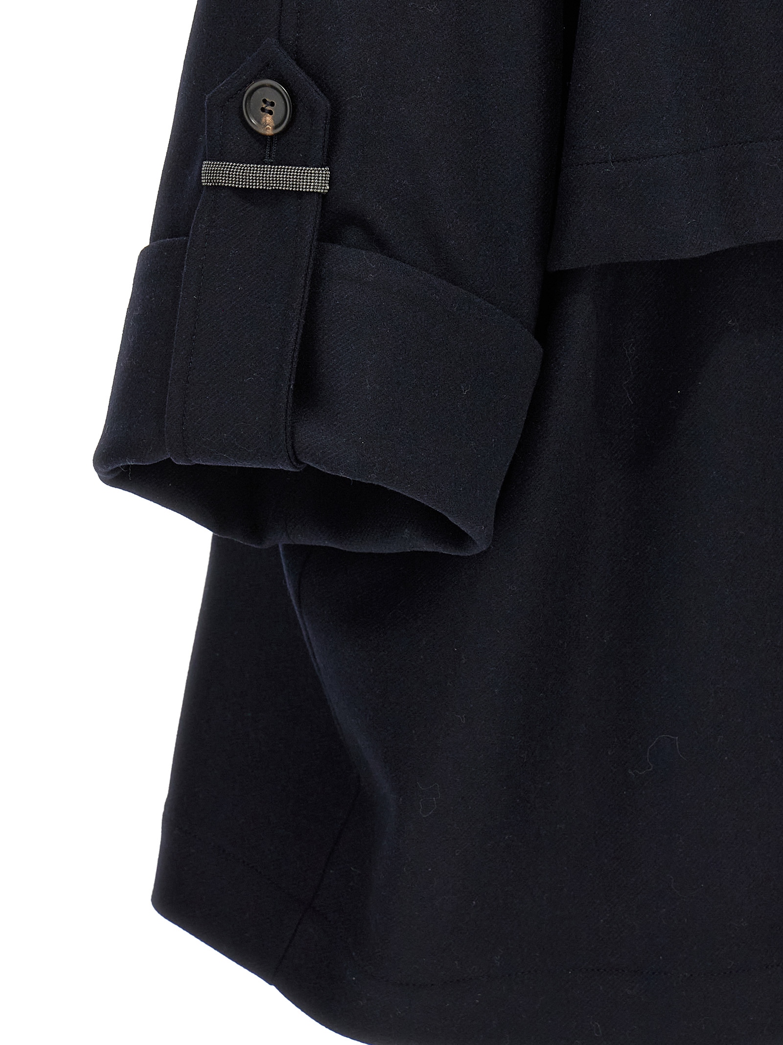 'Shiny Cuff Details' caban coat - immagine 4