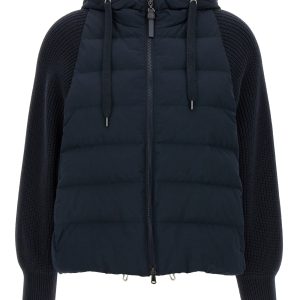 Two-material puffer jacket