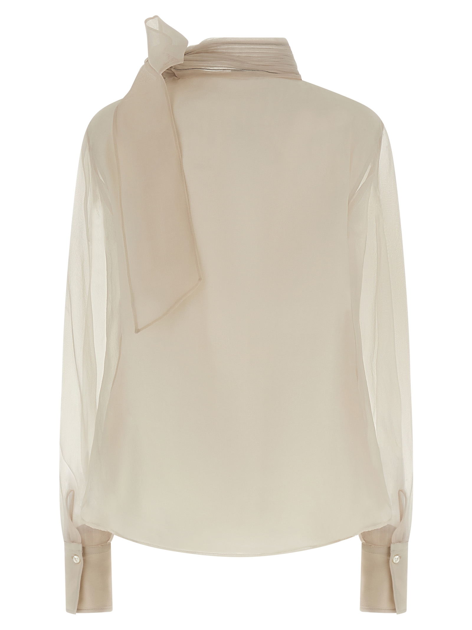 Silk blouse with lavallière - immagine 2