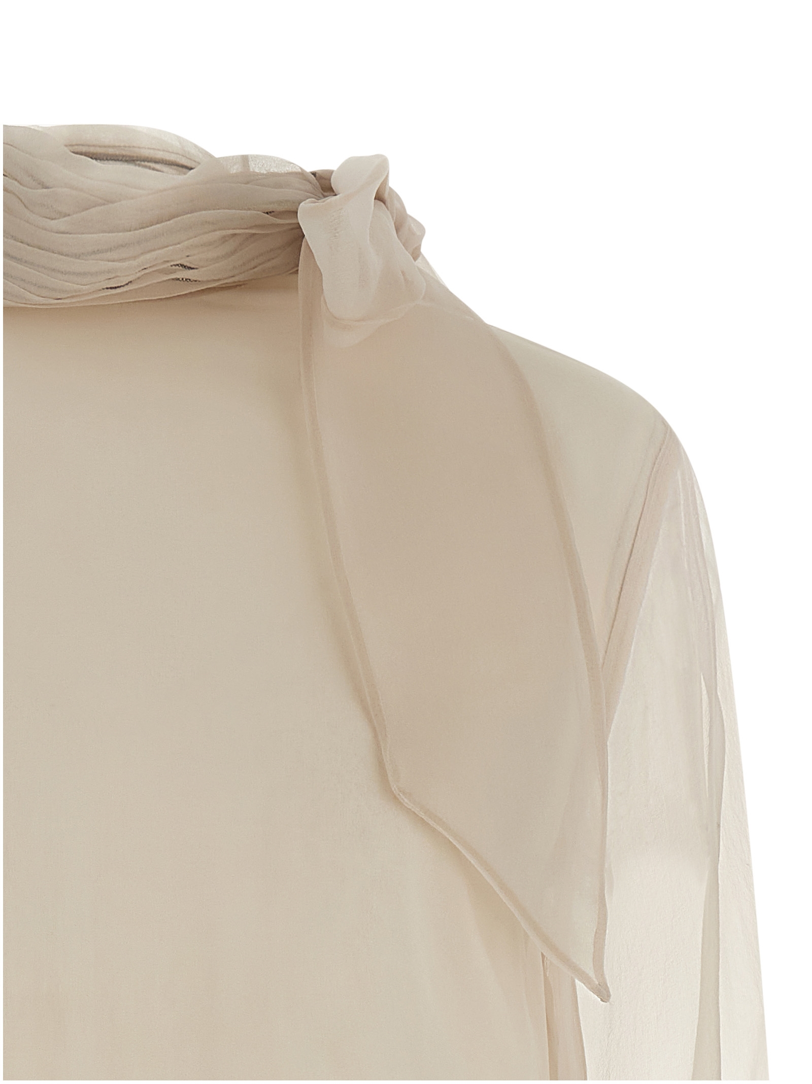 Silk blouse with lavallière - immagine 3
