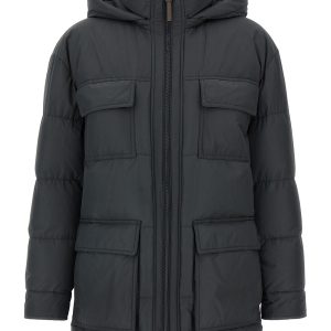 Knitted neck down jacket