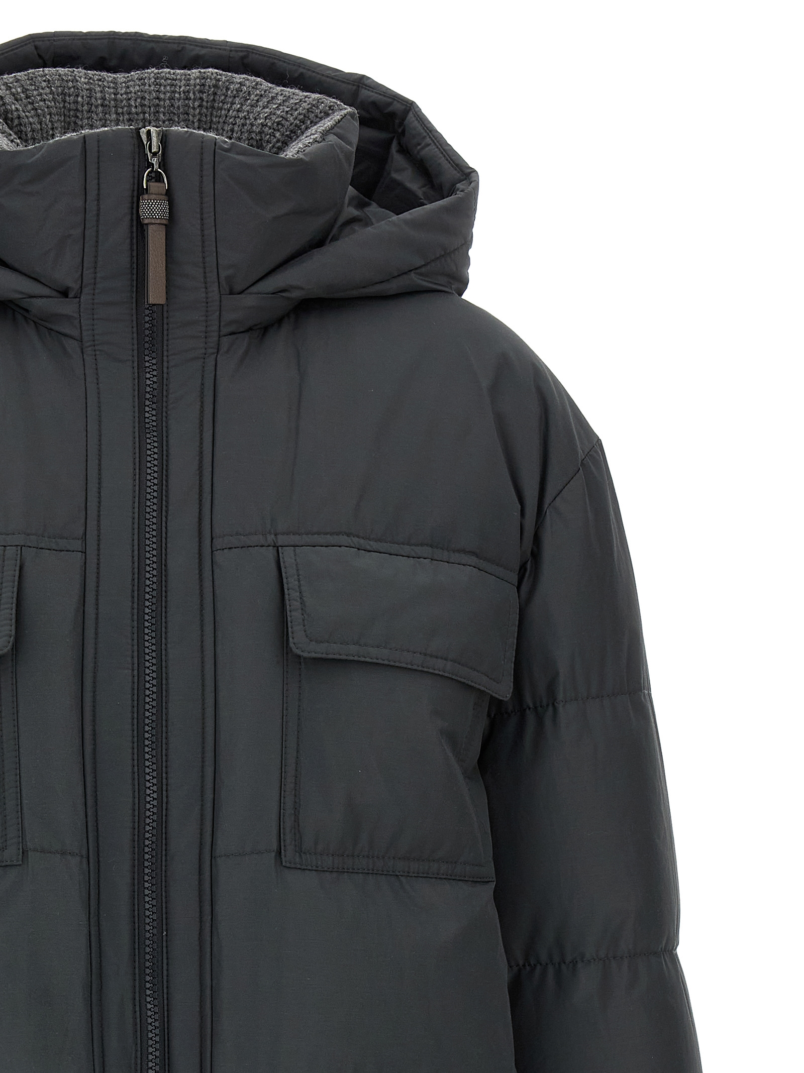 Knitted neck down jacket - immagine 4