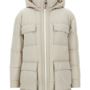 Knitted neck down jacket