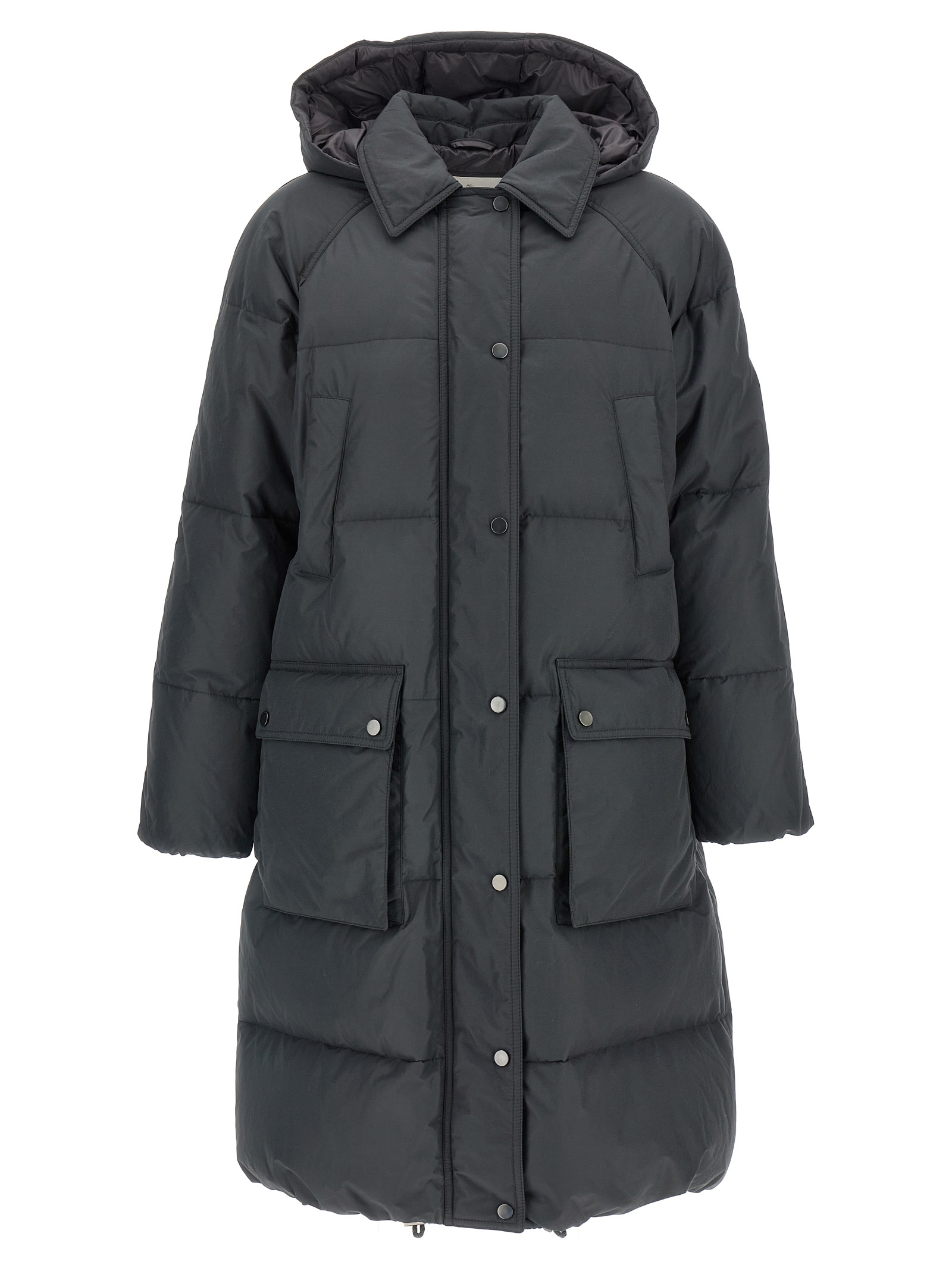 'Shiny Zipper Pull' down jacket