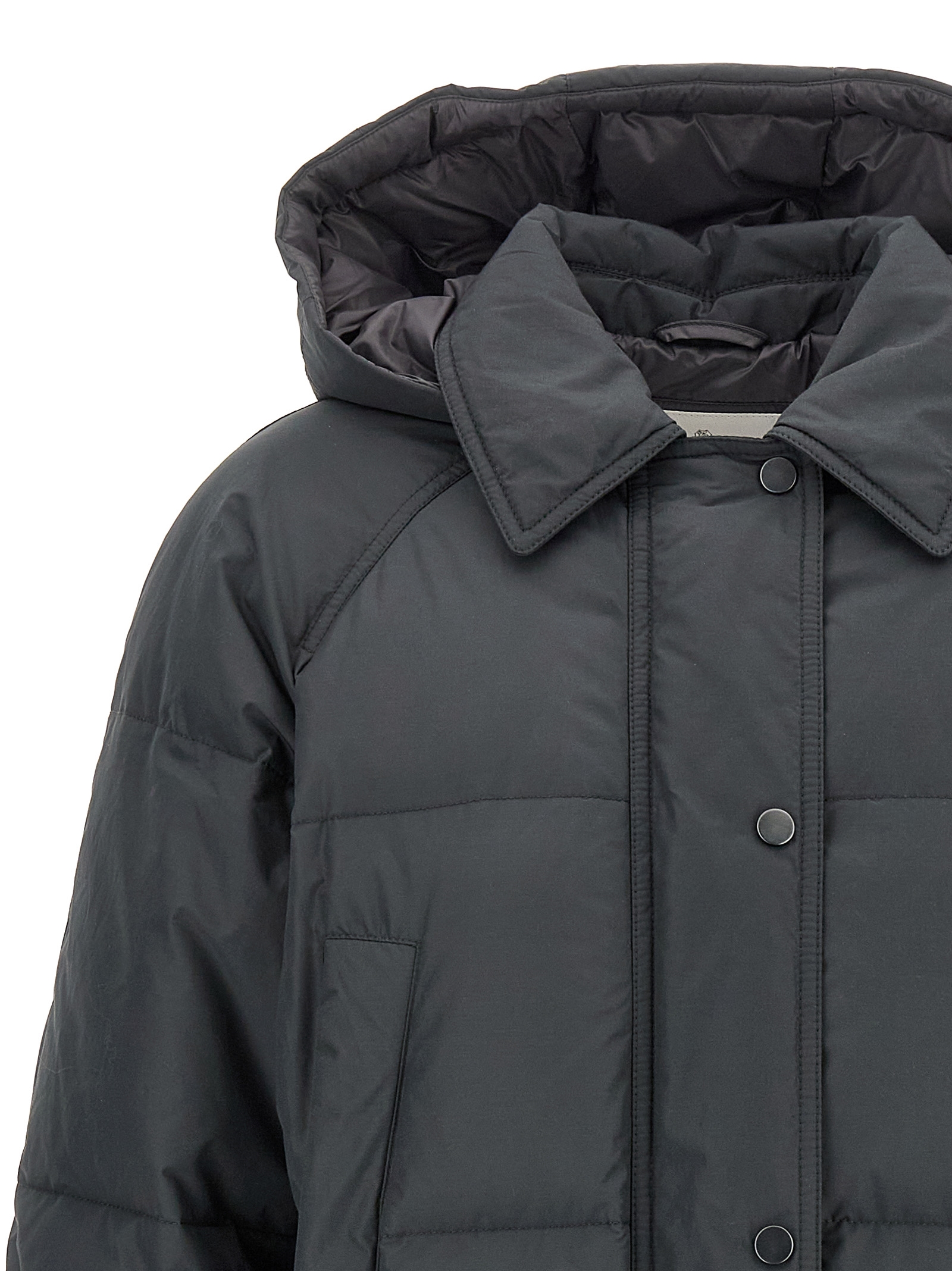 'Shiny Zipper Pull' down jacket - immagine 4