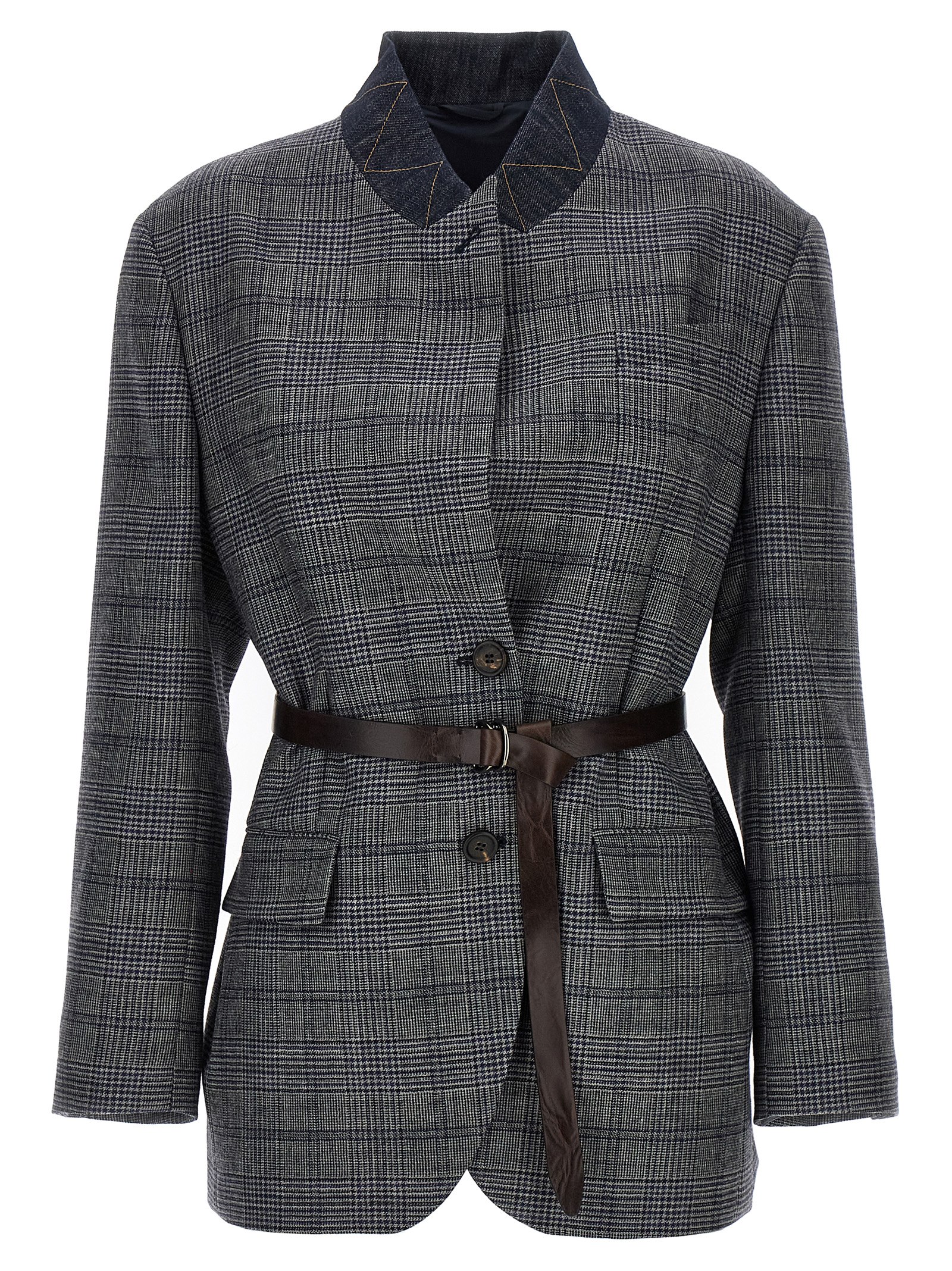 Monile houndstooth blazer