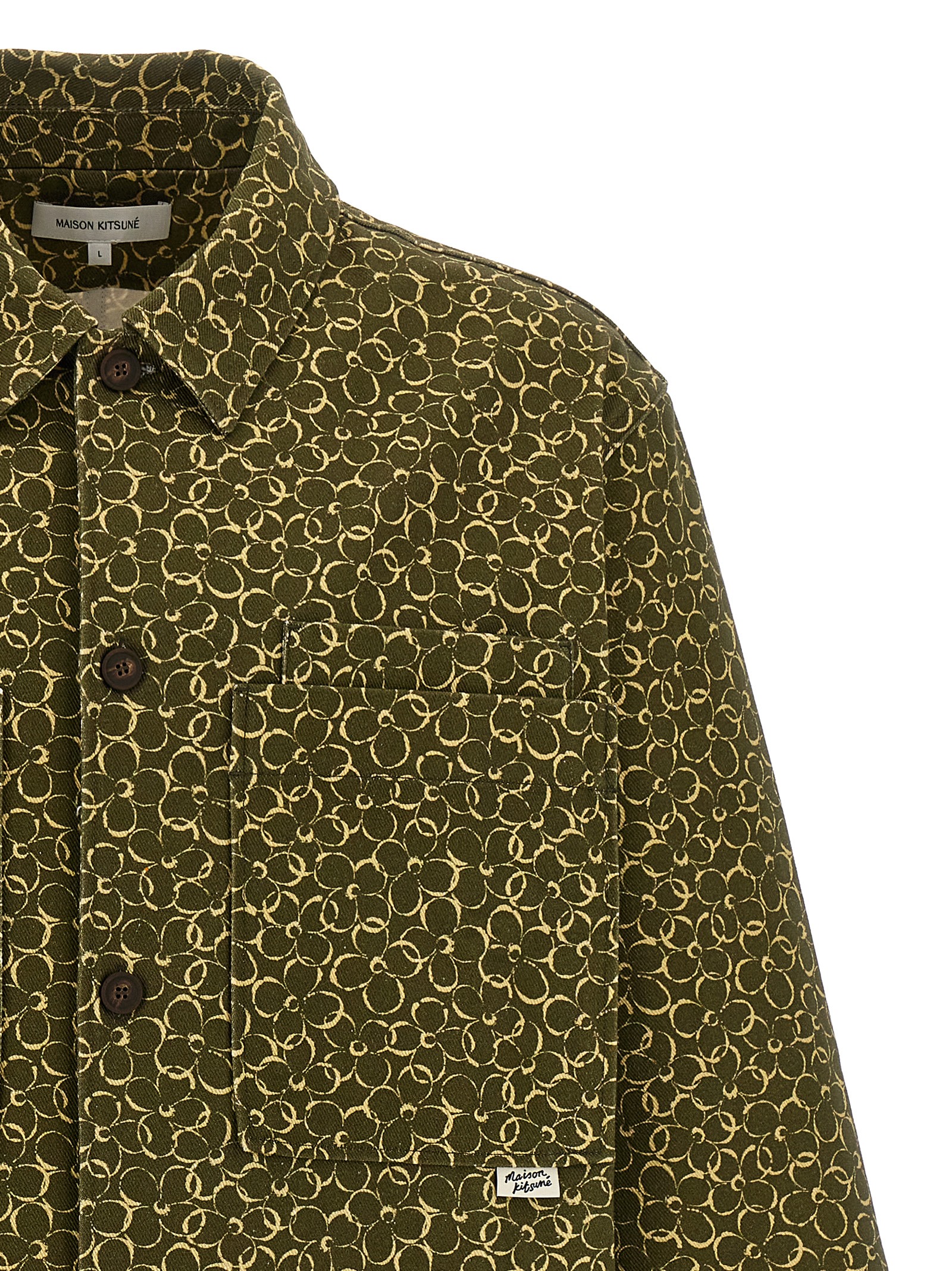 Floral print overshirt - immagine 3