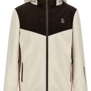 Corduroy insert ski jacket