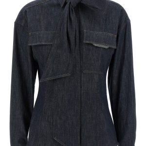 'Shiny Flap Detail' shirt