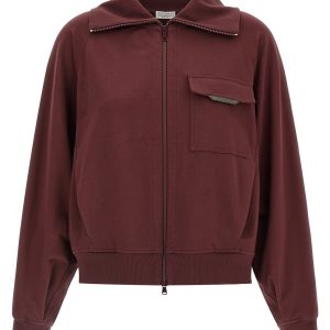 'Shiny Flap Detail' sweatshirt