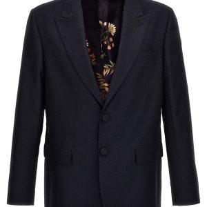 Single-breasted jacquard blazer