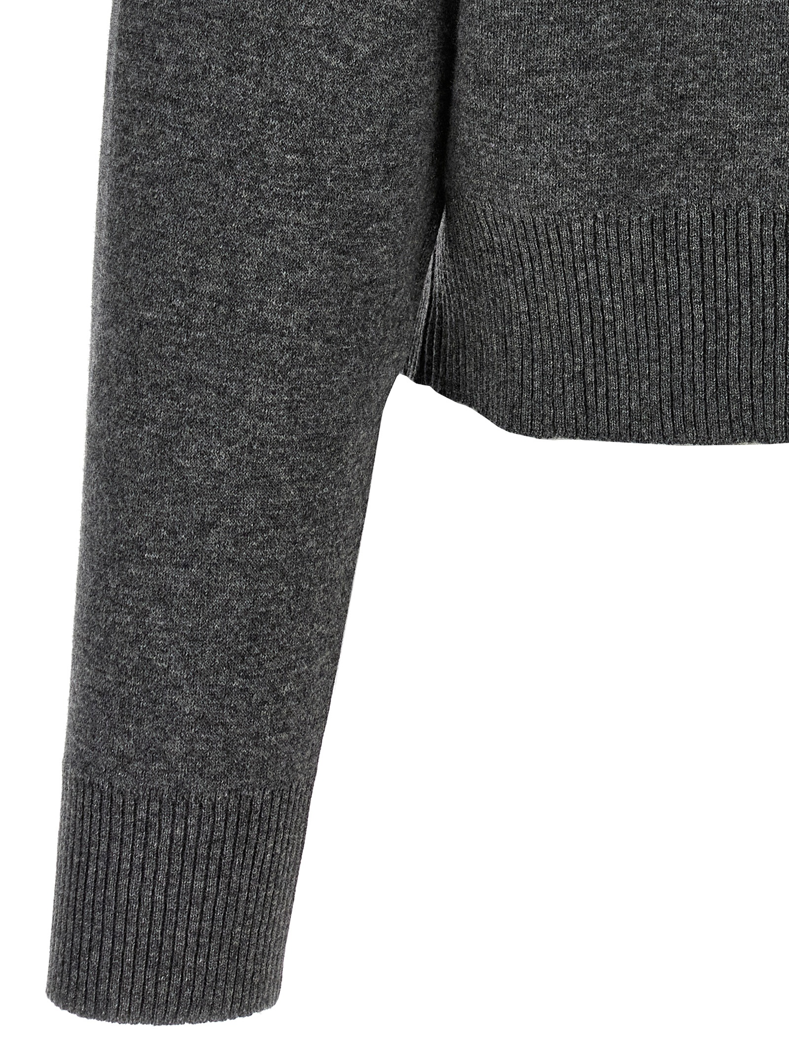 'Shiny Zipper Pull' Wool cardigan - immagine 4