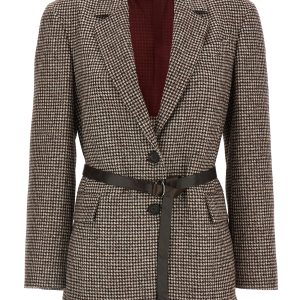 Houndstooth blazer