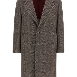 Single-breasted cashmere coat