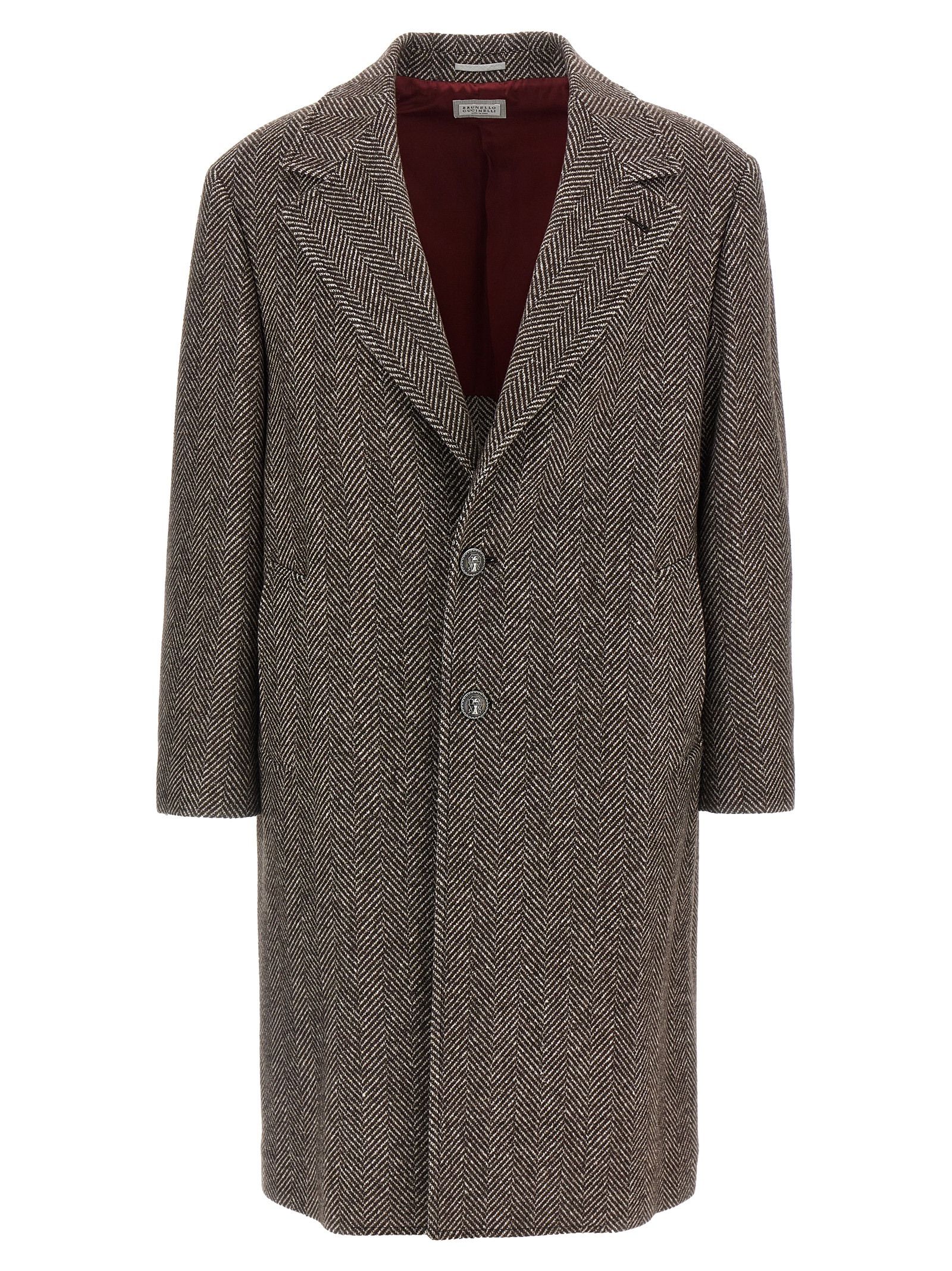 Single-breasted cashmere coat