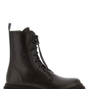'Shiny Loop Detail' combat boots