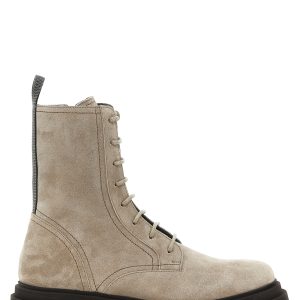 Suede combat boots Monile