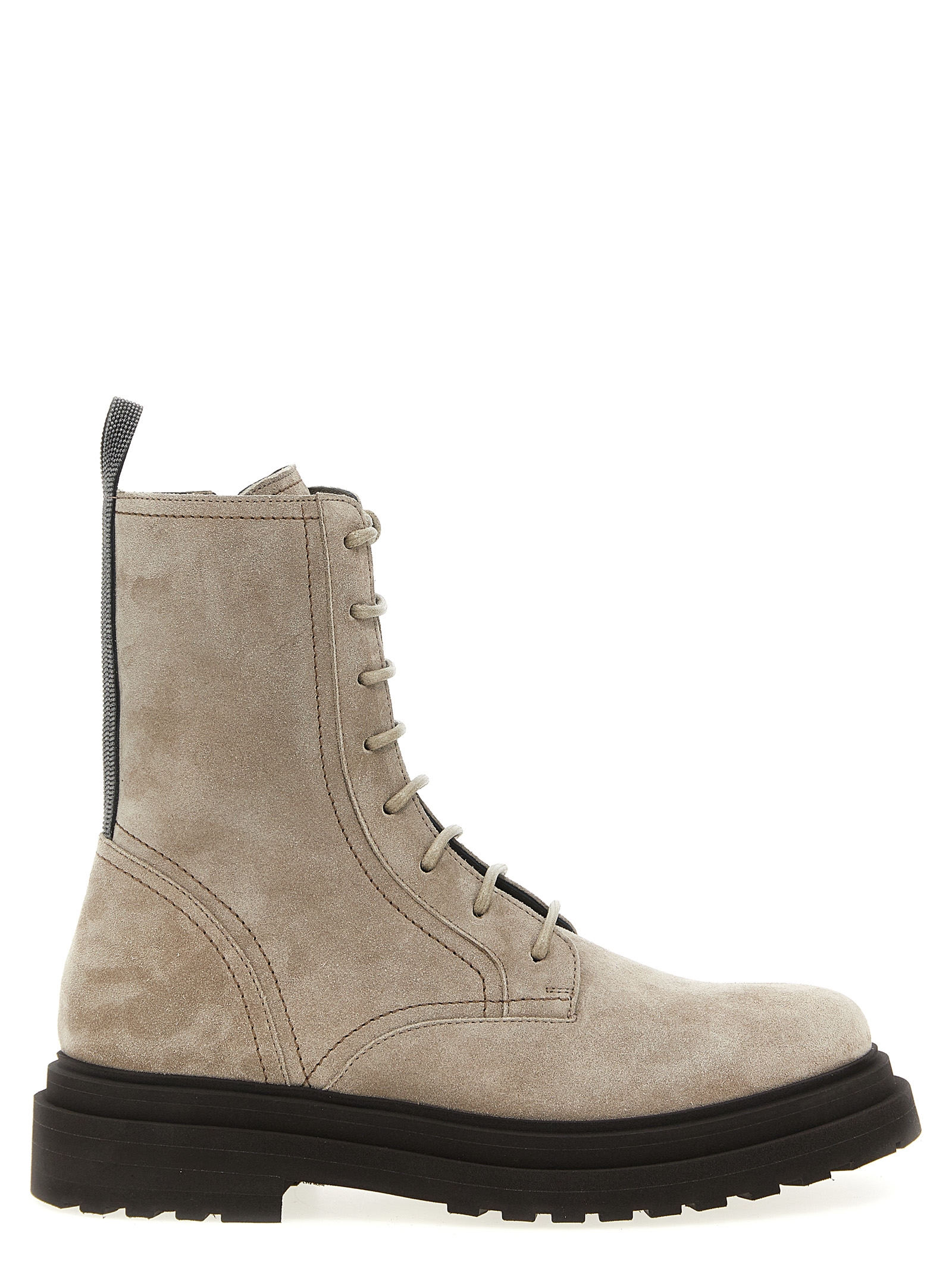 Suede combat boots Monile