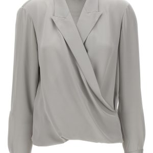 'PK Label Wrap' blouse