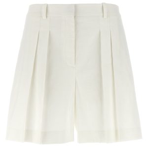 Pleated bermuda shorts