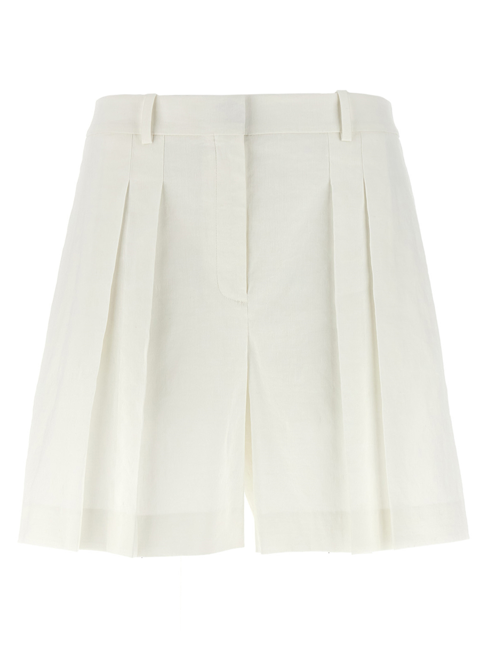 Pleated bermuda shorts