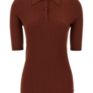 Ribbed polo shirt