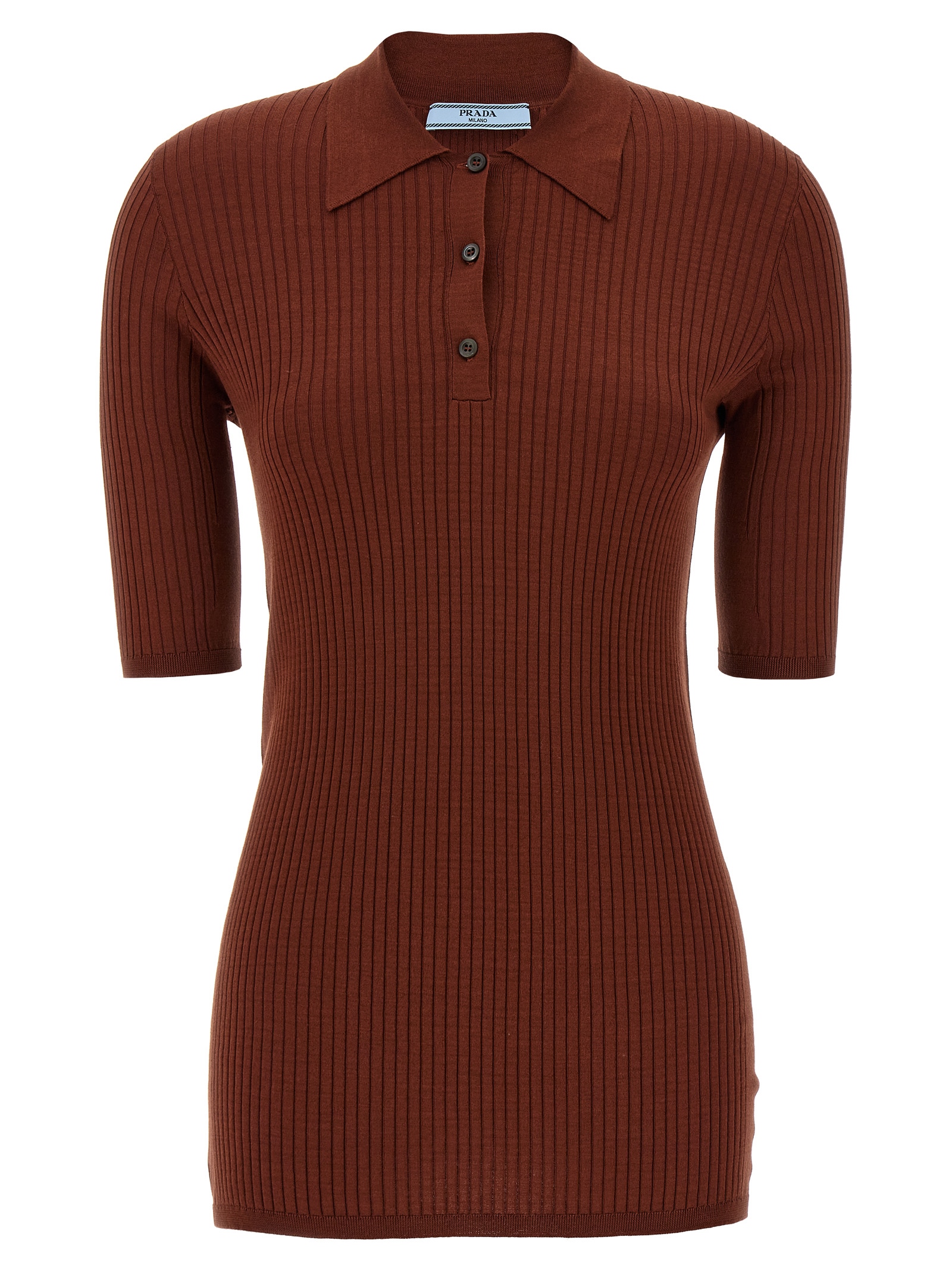 Ribbed polo shirt
