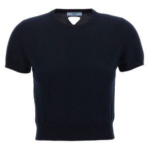 Cut-out logo sweater