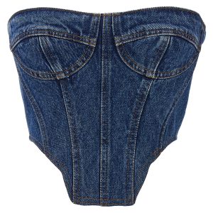 Denim bustier top