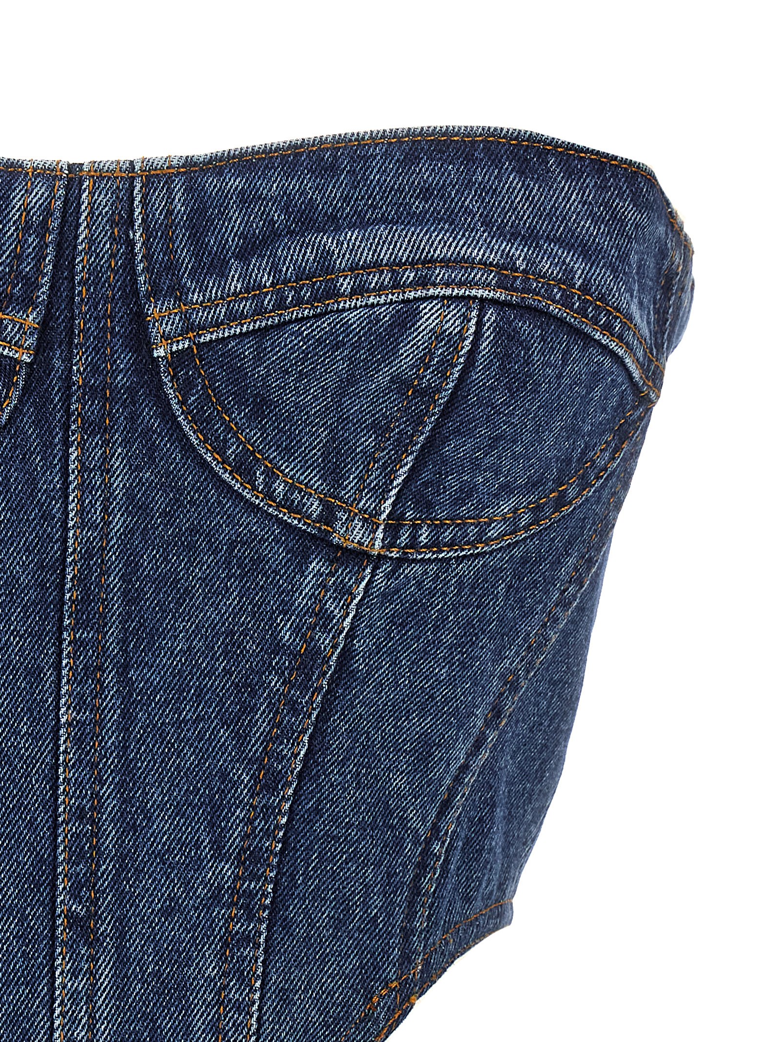 Denim bustier top - immagine 3