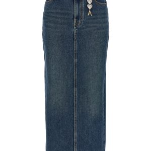 'Zip Slit Midi' skirt